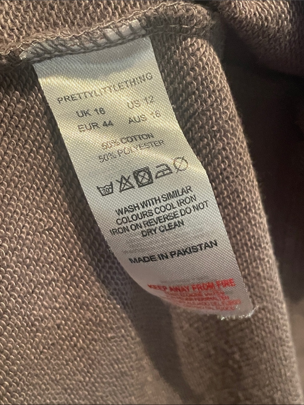 Prettylittlething Gray High-Low Oversized Hoodie Dress View 3